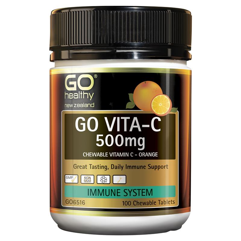 GO Healthy GO Vita-C 500mg Orange Chewable Tablets 100