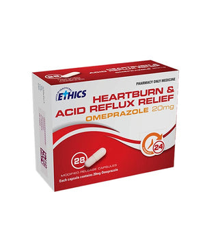ETHICS Heart Burn & Acid Reflux Relief Omeprazole 20mg Capules 28s