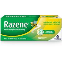 Razene 10mg Antihistamine Tablets 90