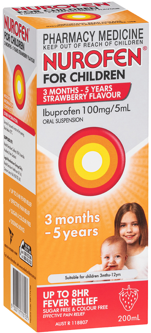 Nurofen Children Liquid - STRAWBERRY 200ml