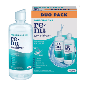 RENU Sensitive Multi-Purpose Contact Lens Solution DUO PACK (2 x 355ml + lens case)