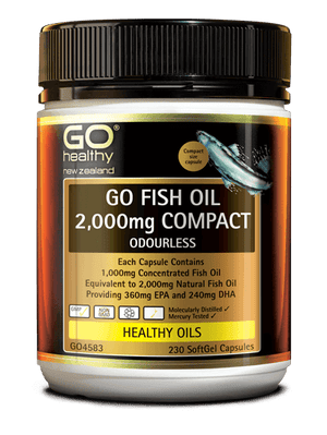 GO Healthy GO Fish Oil 2000mg ODOURLESS Capsules 200