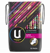 U by Kotex Ultrathins Super Pads - With Wings 12's