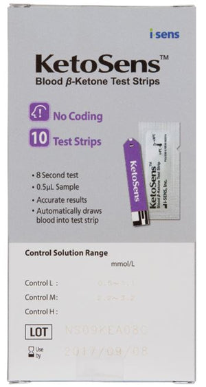 KetoSens Blood Ketone Test Strips 10