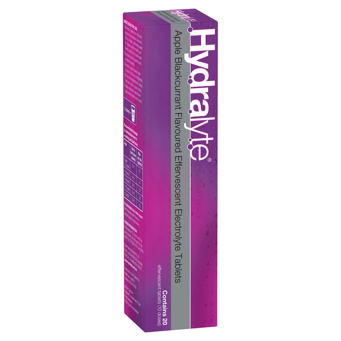 Hydralyte Effervescent Electrolyte Tablets 20s - Apple Blackcurrant Flavour