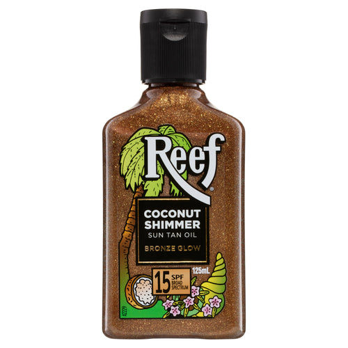 REEF Coconut Shimmer Sun Tan Oil Bronze Glow SPF15 125ml