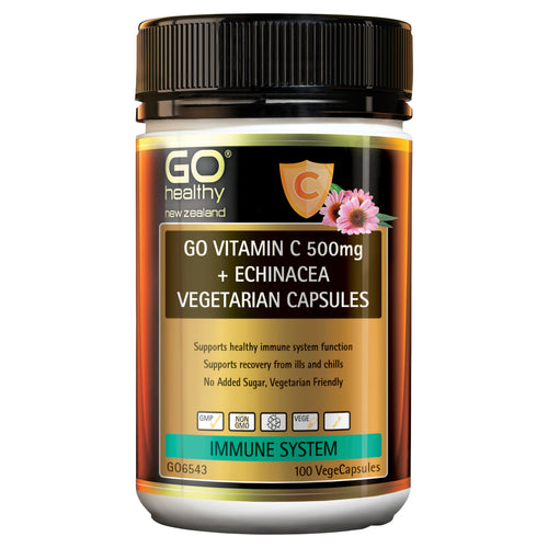 Go Healthy Vitamin C 500mg + Echinacea Vegetarian Capsules 100s