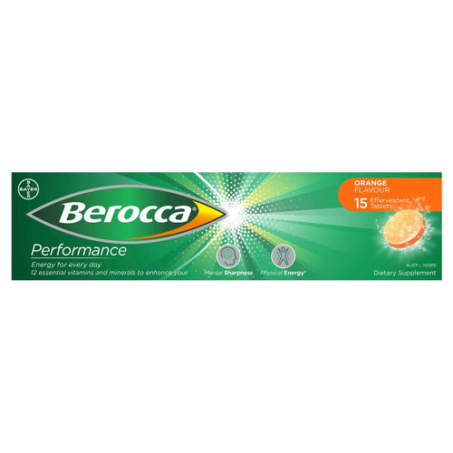 Berocca Energy Vitamin Orange Effervescent Tablets 15 Pack