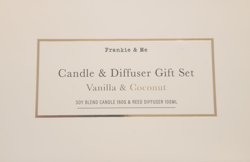 Frankie & Me Vanilla & Coconut Candle and Diffuser Gift Set