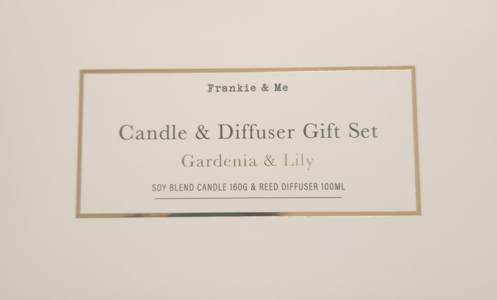 Frankie & Me Candle and Diffuser Gift Set Gardenia & Lily