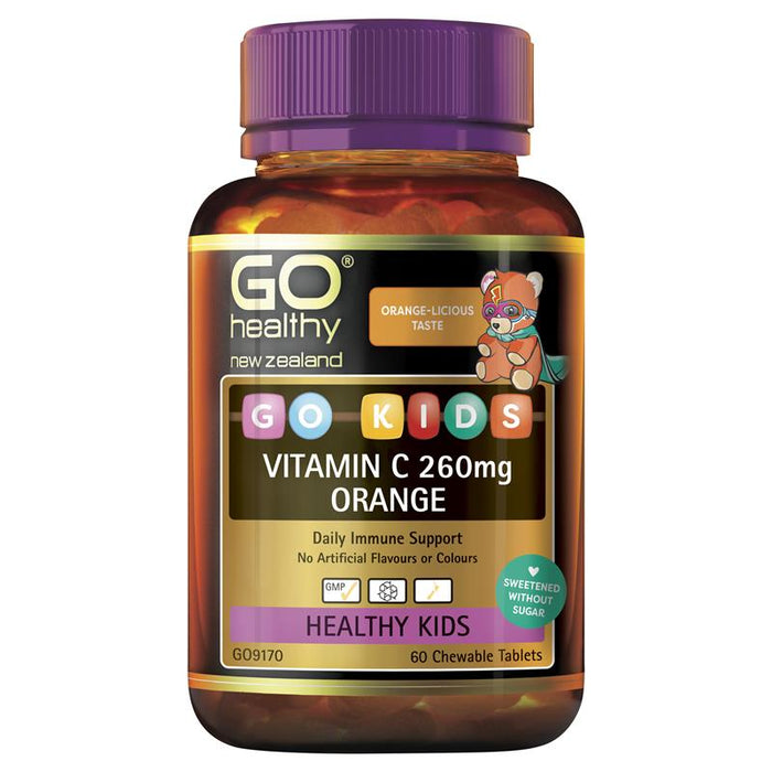 GO Healthy GO Vita-C KIDS 260mg Orange Chewable Tablets 60