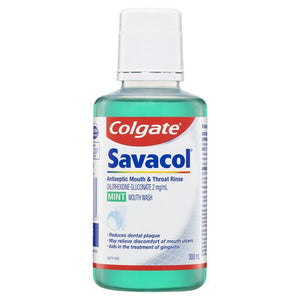 Colgate Savacol Antiseptic Mouth and Throat Rinse 300ml - Mint