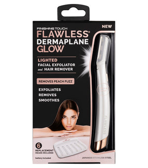 Finishing Touch Flawless Dermaplane Glow Lighted Facial Exfoliator & Hair Remover