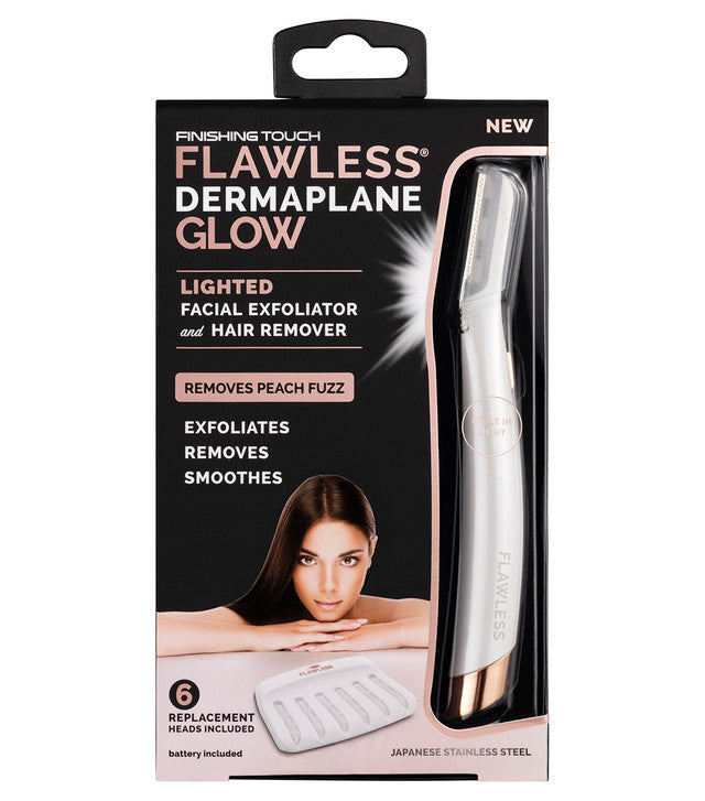 Finishing Touch Flawless Dermaplane Glow Lighted Facial Exfoliator & Hair Remover