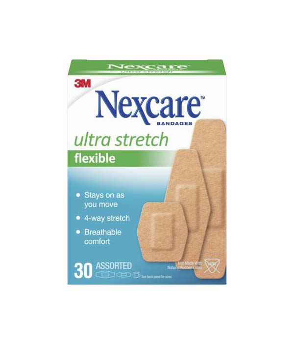 Nexcare Ultra Stretch Flexible Bandages Assorted 30’S