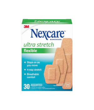Nexcare Ultra Stretch Flexible Bandages Assorted 30’S