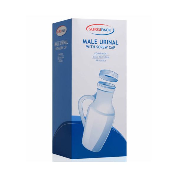 SurgiPack Male Urinal With Screw Cap