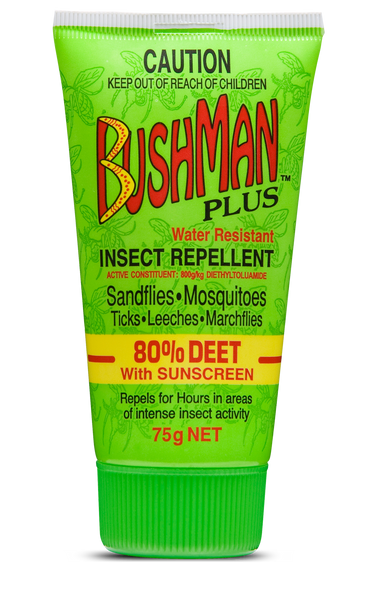 Bushman Insect Repellent Plus Heavy Duty DEET 80%+Sunscreen (75g)