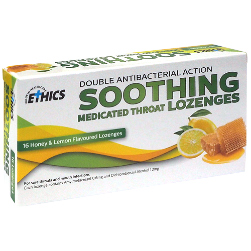 ETHICS Soothing Medicated Throat Lozenges 24 - Honey & Lemon