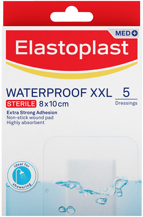 Elastoplast Antibacterial XXL Waterproof Dressings 5