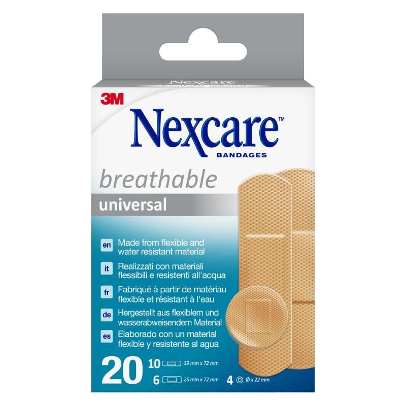 Nexcare Breathable Universal Plasters Assorted 20 Pack