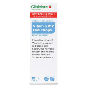 Clinicians Vitamin B12 Oral Drops (50mcg-drop) 15mL