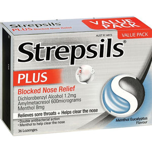 Strepsils Plus Blocked Nose Lozenges 36