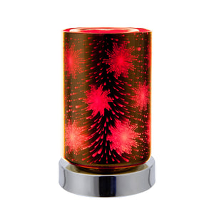 Scentchips Warmer LED 'Fireworks' Glass Cylinder Lamp