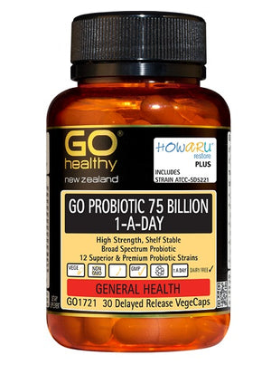 GO Healthy GO Probiotic 75 Billion 1-A-Day Capsules 30