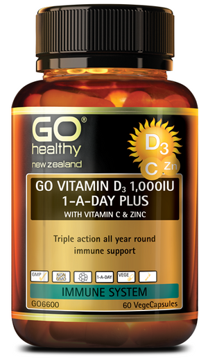 GO Healthy Vitamin D3 1,000iu, 1 a day plus With Vitamin C and Zinc 60s