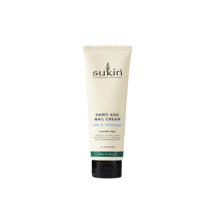 Sukin Hand & Nail Cream Pump Lime & Coconut 125ml