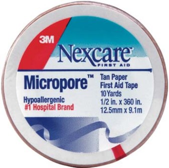 Nexcare - Micropore Paper Tape - 12.7mm x 9.14m - Tan
