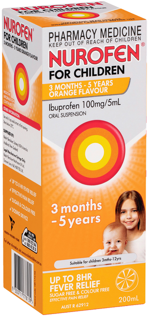 Nurofen Children Liquid 3 months to 5 years - ORANGE 200ml