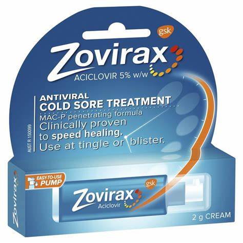 Zovirax Cold Sore Cream Pump 2g