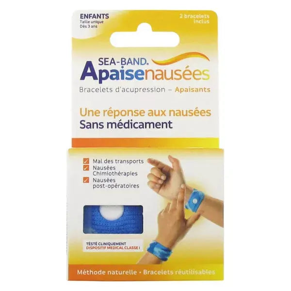 Sea-Band child Bracelet blue anti-nausea 1 Pair