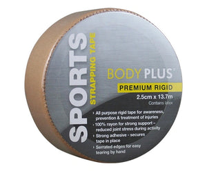 Body Plus Sports Strapping Tape Rigid 2.5cm x 12m- 1 roll