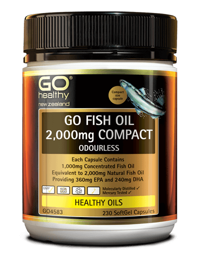 GO Healthy GO Fish Oil 2000mg ODOURLESS Capsules 200