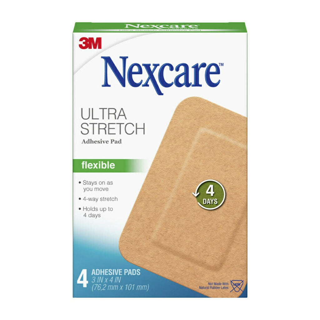 Nexcare Ultra Stretch Flexible Adhesive 4 Pads