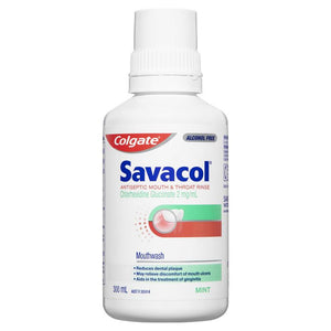 Colgate Savacol Antiseptic Mouth and Throat Rinse 300ml - Mint