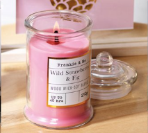 Frankie & Me Wild Strawberry and Fig Scented Candle 250g