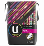 U by Kotex Ultrathins Super Pads - With Wings 12's