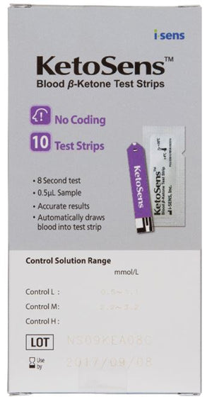 KetoSens Blood Ketone Test Strips 10